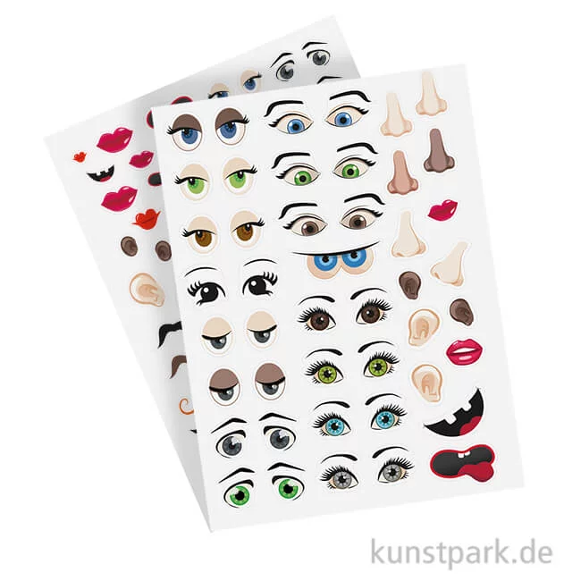 Artikelbild 1 des Artikels “Sticker Set - 124 Aufkleber, Gesichter “