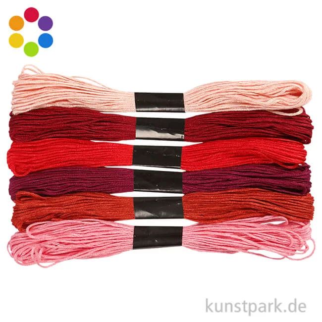 Artikelbild 1 des Artikels “Stickgarn - 1 mm, 6 Bündel sortiert, 12 g “