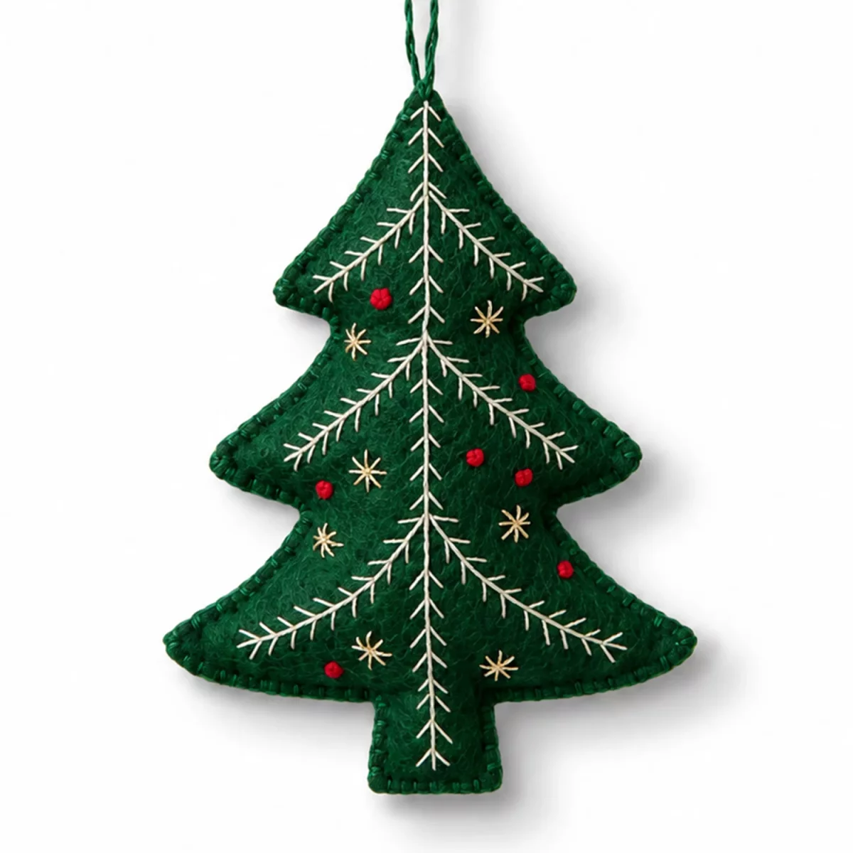 Artikelbild 1 des Artikels “Stickset Filzanhänger, Weihnachtsbaum, 8,5 x 11,5 x 2 cm “