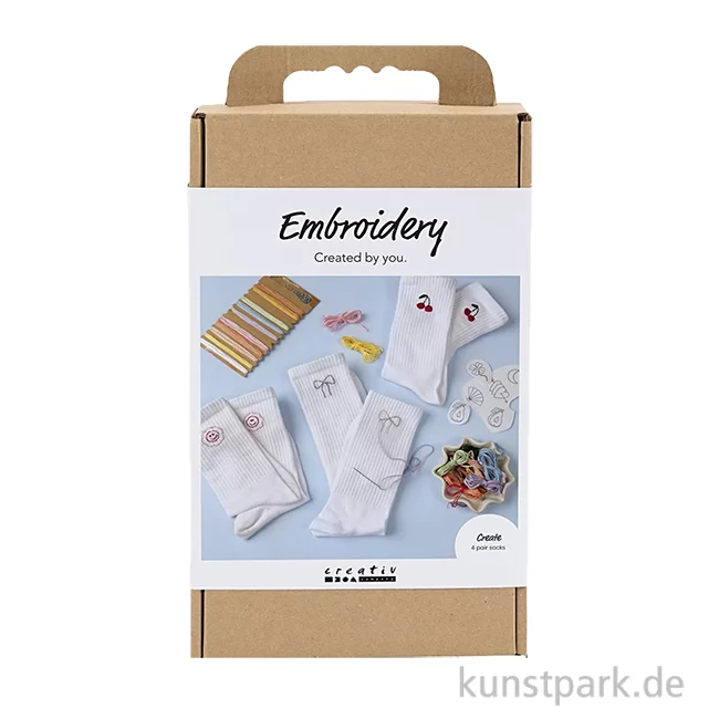 Artikelbild 1 des Artikels “Stickset mit Socken + Zubehör, Weiß “