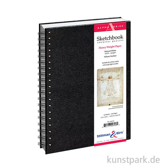 Artikelbild 1 des Artikels “Stillman & Birn Skizzenbuch ALPHA Spiral, 50 Blatt, 150 g 15,2 x 20,3 cm“