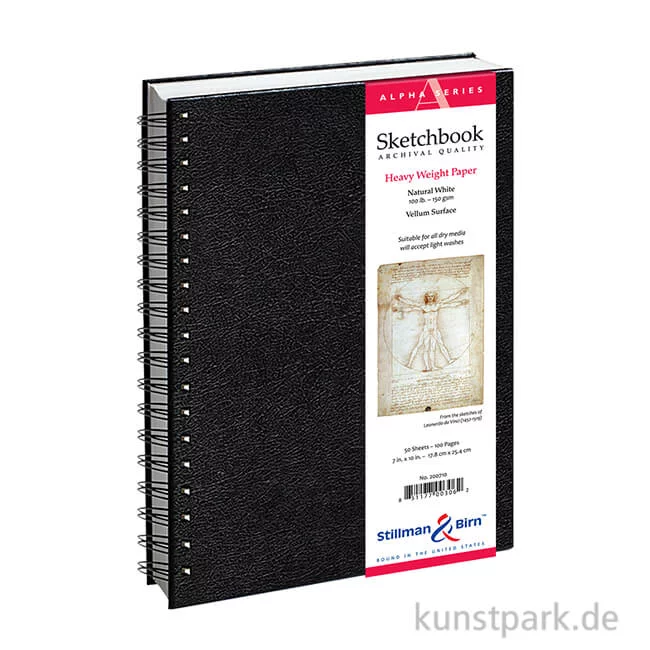 Artikelbild 1 des Artikels “Stillman & Birn Skizzenbuch ALPHA Spiral, 50 Blatt, 150 g 17,8 x 25,4 cm“
