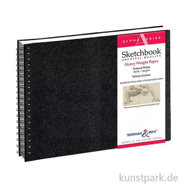 Artikelbild 1 des Artikels “Stillman & Birn Skizzenbuch ALPHA Spiral, 50 Blatt, 150 g 25,4 x 17,8 cm, quer“