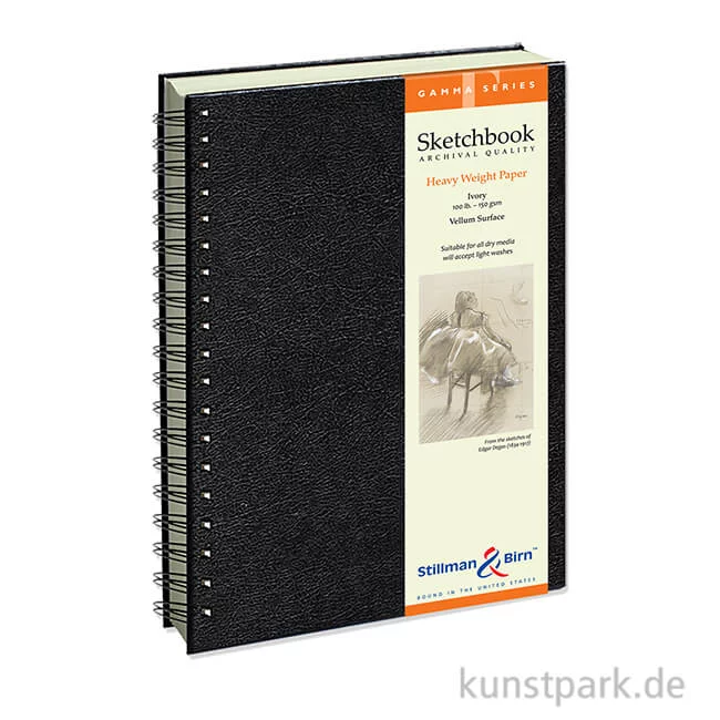 Artikelbild 1 des Artikels “Stillman & Birn Skizzenbuch GAMMA Spiral, 50 Blatt, 150 g 17,8 x 25,4 cm“