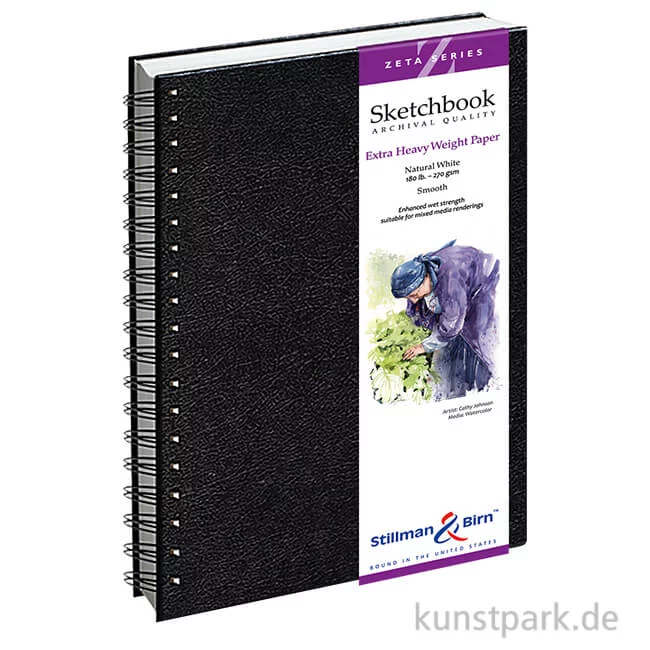 Artikelbild 1 des Artikels “Stillman & Birn Skizzenbuch ZETA Spiral, 25 Blatt, 270 g 22,9 x 30,5 cm“