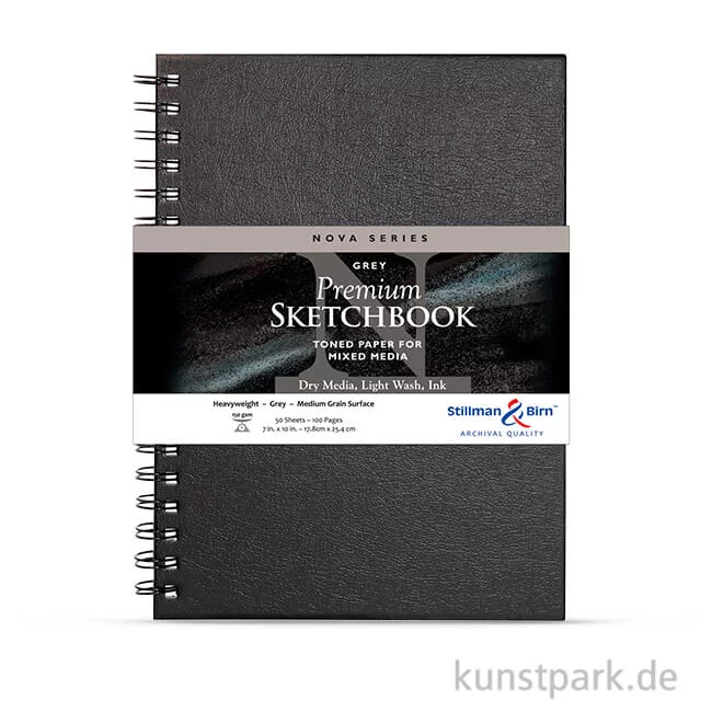 Artikelbild 1 des Artikels “Stillman & Birn Skizzenbuch NOVA Grey Spiral, 48 Blatt, 150g “