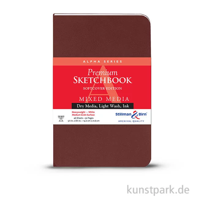 Artikelbild 1 des Artikels “Stillman & Birn Skizzenbuch Softcover ALPHA, 48 Blatt, 150 g 21,6 x 14 cm“