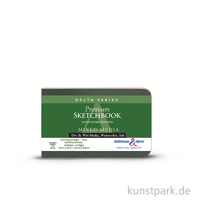 Artikelbild 1 des Artikels “Stillman & Birn Skizzenbuch Softcover DELTA, 28 Blatt, 270 g 14 x 8,9 cm“