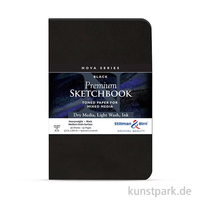 Artikelbild 1 des Artikels “Stillman & Birn Skizzenbuch Softcover NOVA Black, 50 Blatt, 150g 14 x 21,6 cm“