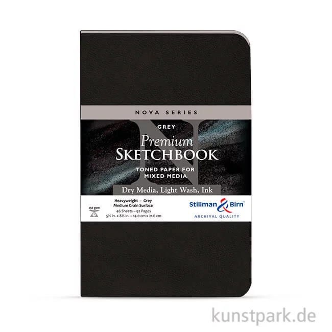 Artikelbild 1 des Artikels “Stillman & Birn Skizzenbuch Softcover NOVA Grey, 48 Blatt, 150g 14 x 21,6 cm“