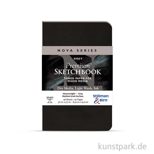 Artikelbild 1 des Artikels “Stillman & Birn Skizzenbuch Softcover NOVA Grey, 48 Blatt, 150g 8,9 x 14 cm“