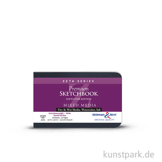 Artikelbild 1 des Artikels “Stillman & Birn Skizzenbuch Softcover ZETA, 28 Blatt, 270 g 14 x 8,9 cm“