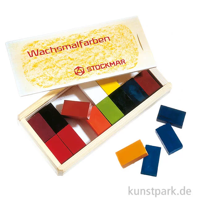 Artikelbild 1 des Artikels “STOCKMAR Wachsmalblöcke, 16 Farben in heller Holzkassette “
