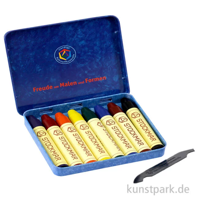 Artikelbild 1 des Artikels “STOCKMAR Wachsmalstifte, 8 Farben im Metalletui “
