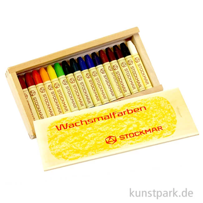 Artikelbild 1 des Artikels “STOCKMAR Wachsmalstifte, 16 Farben in heller Holzkassette “