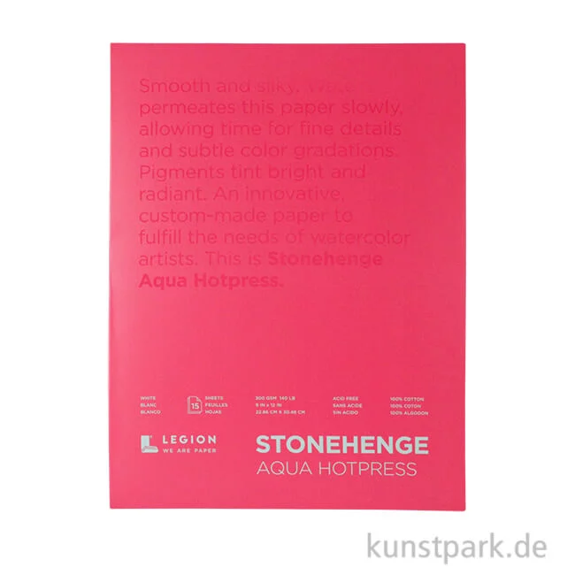Artikelbild 1 des Artikels “Stonehenge Aqua Smooth, Aquarellblock 300g 22 x 30 cm“