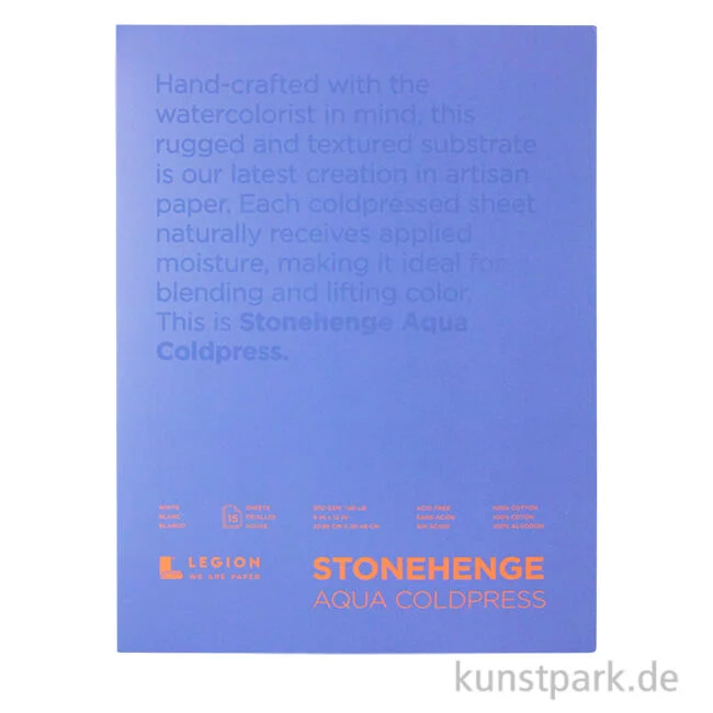 Artikelbild 1 des Artikels “Stonehenge Aqua Textured, Aquarellblock 300g “