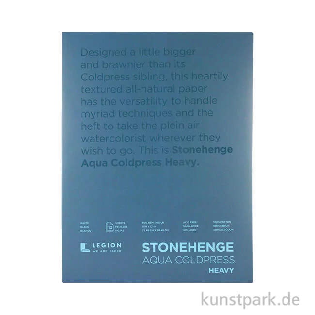 Artikelbild 1 des Artikels “Stonehenge Aqua Textured, Aquarellblock 600g 22 x 33 cm“