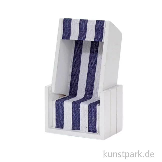 Artikelbild 1 des Artikels “Mini Strandkorb - Blau-Weiß, 10x6x4 cm “