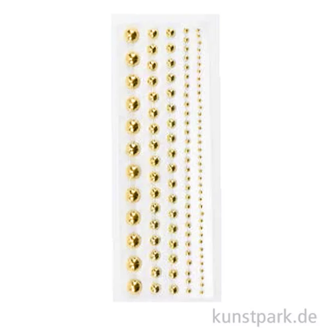 Artikelbild 1 des Artikels “Strasssteine selbstklebend, Gold, 5 Größen, 114 Stück “