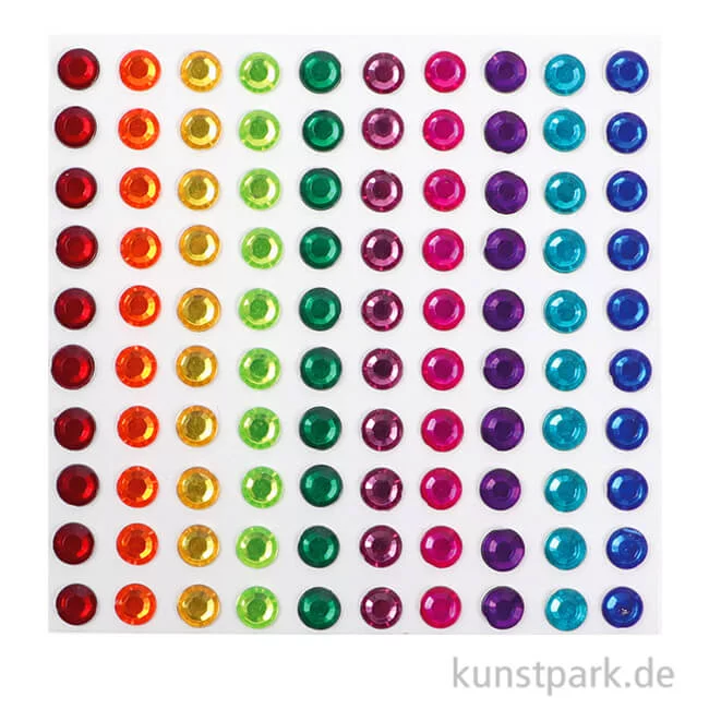 Artikelbild 1 des Artikels “Strasssteine selbstklebend, Leuchtende Farben, 5 mm, 100 Stück “