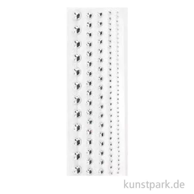 Artikelbild 1 des Artikels “Strasssteine selbstklebend, Silber, 5 Größen, 114 Stück “