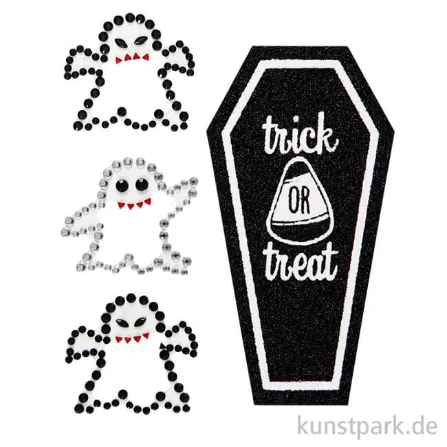 Artikelbild 1 des Artikels “Strasssteinsticker - Geister, 14x17 cm, selbstklebend “