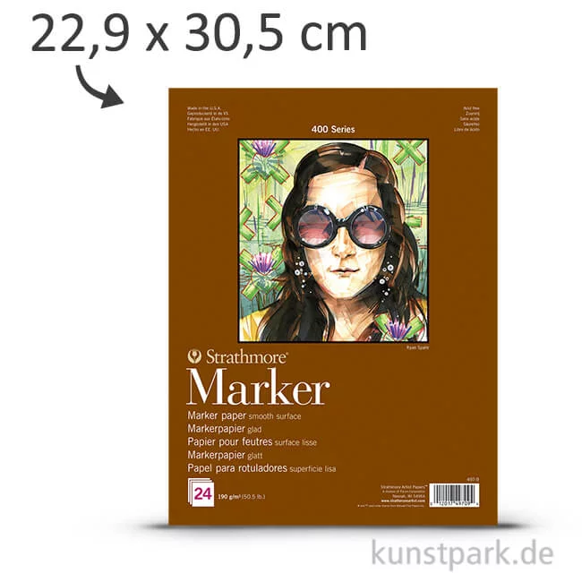 Artikelbild 1 des Artikels “Strathmore Artist Paper 400 - Markerpapier, 24 Blatt, 190g 22,9 x 30,5 cm“