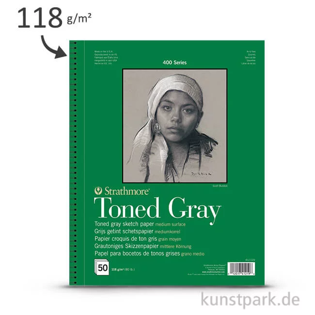 Artikelbild 1 des Artikels “Strathmore Artist Paper 400 - Skizzenpapier Grey, 118g “