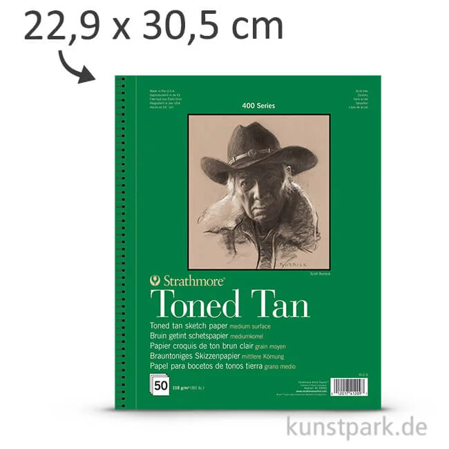 Artikelbild 1 des Artikels “Strathmore Artist Paper 400 - Skizzenpapier Toned Tan, 118g 22,9 x 30,5 cm - 50 Blatt“