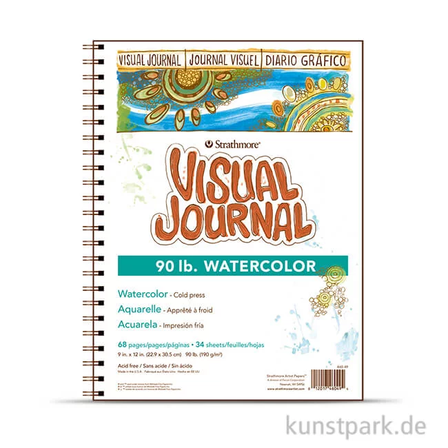Artikelbild 1 des Artikels “Strathmore Visual Journal 400 - Aquarellpapier, 34 Seiten, 190g 22,9 x 30,5 cm“