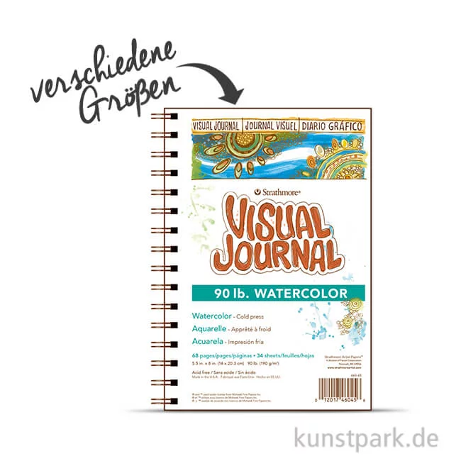 Artikelbild 1 des Artikels “Strathmore Visual Journal 400 - Aquarellpapier, 34 Seiten, 190g “