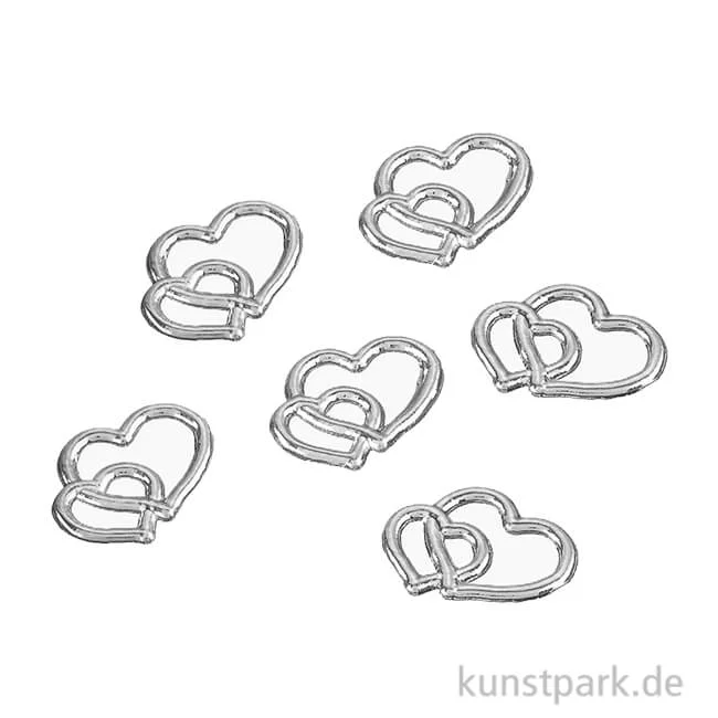 Artikelbild 1 des Artikels “Streuteile - Herzen, 1,5 cm, Silber, 6 Stück “