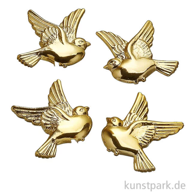 Artikelbild 1 des Artikels “Streuteile - Tauben, ca. 2,5 cm, Gold, 4 Stück “