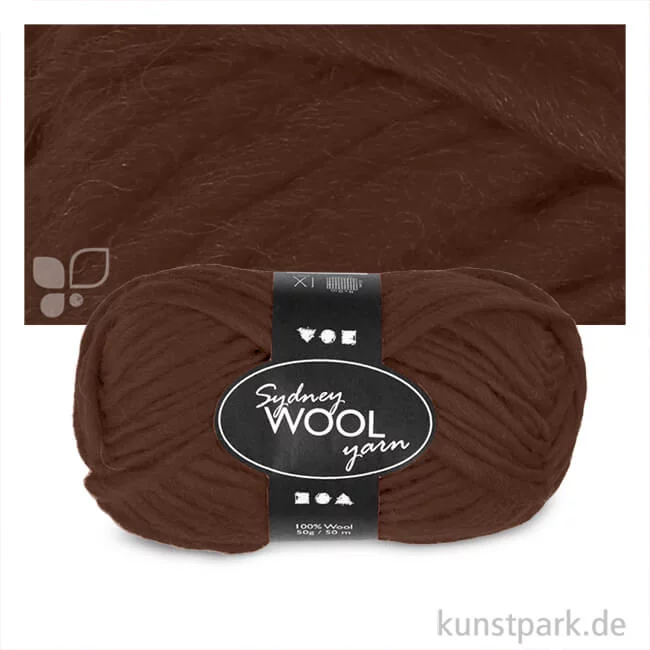 Artikelbild 1 des Artikels “Sydney Wolle - 50 g Braun“