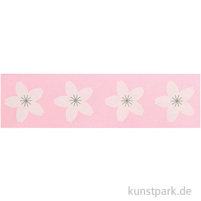 Artikelbild 1 des Artikels “Taftband - Sakura, Kirschblüten, Rosa, 3m “
