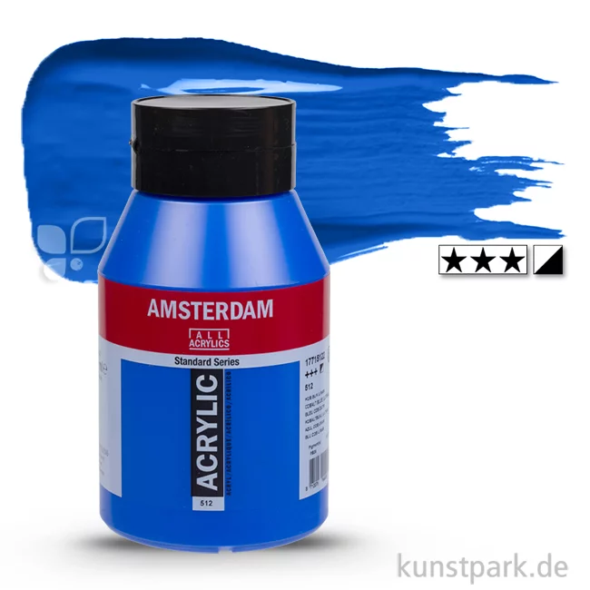 Artikelbild 1 des Artikels “Talens AMSTERDAM Acrylfarben 1 Liter Flasche | 512 Kobaltblau (Ultramarin)“