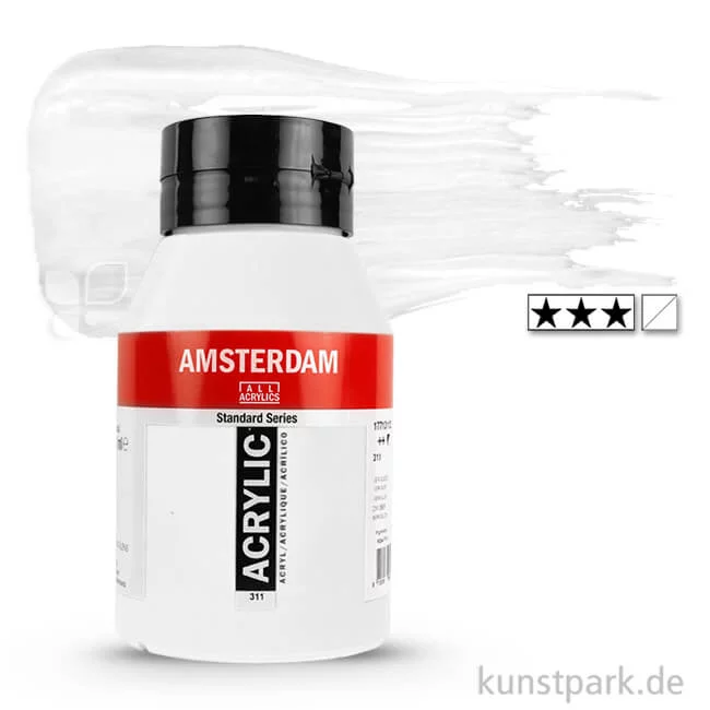Artikelbild 1 des Artikels “Talens AMSTERDAM Acrylfarben 1 Liter Flasche | 104 Zinkweiß“