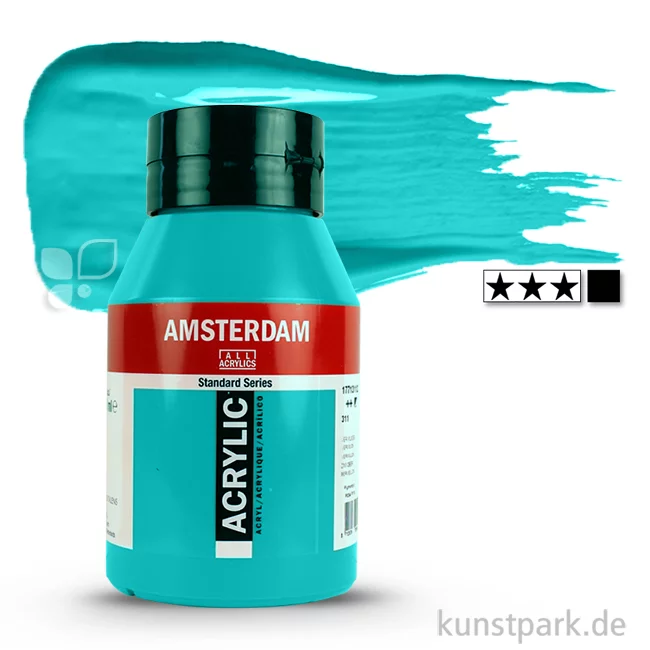 Artikelbild 1 des Artikels “Talens AMSTERDAM Acrylfarben 1 Liter Flasche | 661 Türkisgrün“