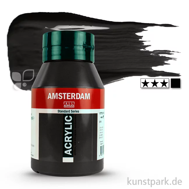 Artikelbild 1 des Artikels “Talens AMSTERDAM Acrylfarben 1 Liter Flasche | 702 Lampenschwarz“