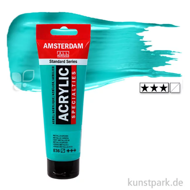 Artikelbild 1 des Artikels “Talens AMSTERDAM Acrylfarben 120 ml Tube | 836 Metallicgrün“