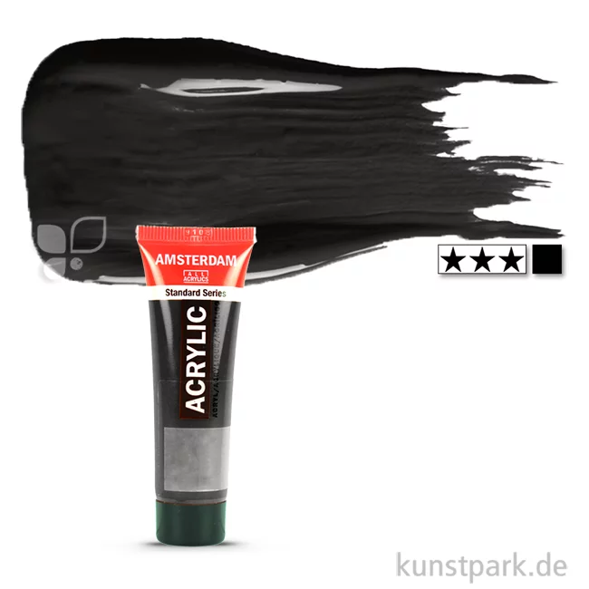 Artikelbild 1 des Artikels “Talens AMSTERDAM Acrylfarben 20 ml Tube | 702 Lampenschwarz“
