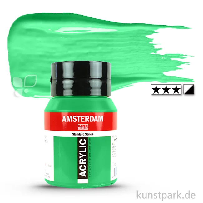 Artikelbild 1 des Artikels “Talens AMSTERDAM Acrylfarben 500 ml Flasche | 618 Permanentgrün hell“