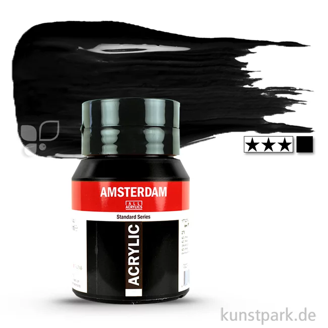 Artikelbild 1 des Artikels “Talens AMSTERDAM Acrylfarben 500 ml Flasche | 735 Oxidschwarz“