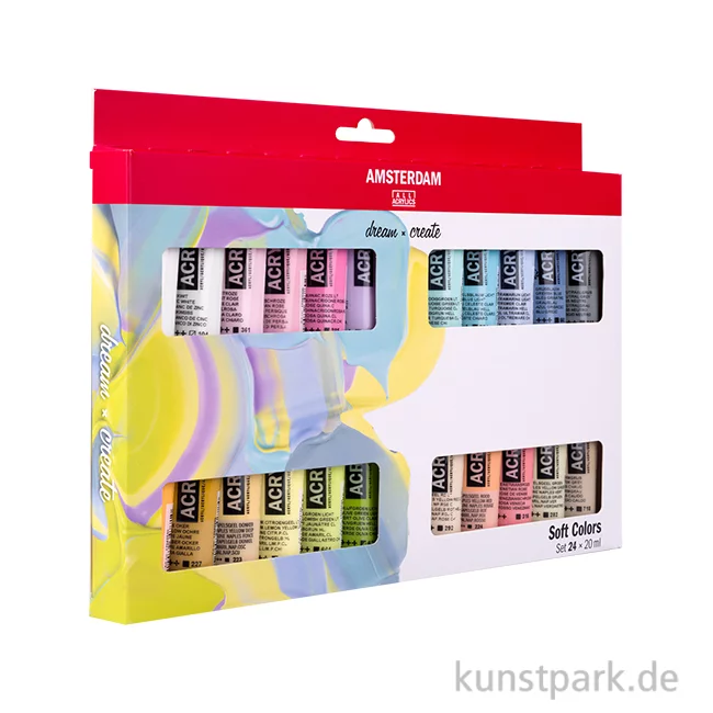 Artikelbild 1 des Artikels “Talens AMSTERDAM Acrylfarben Set mit 24 x 20 ml - Weiche Farben “
