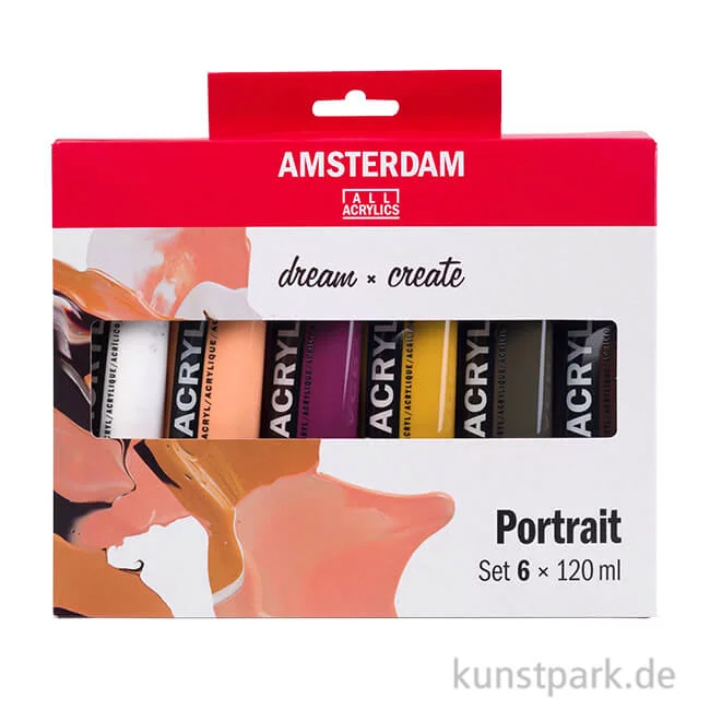 Artikelbild 1 des Artikels “Talens AMSTERDAM Acrylfarben Set mit 6 x 120 ml - Portrait “