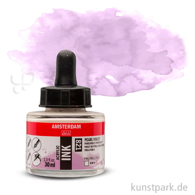 Artikelbild 1 des Artikels “Talens AMSTERDAM Acrylic Ink 30 ml Einzelfarbe | 821 Perlviolett“