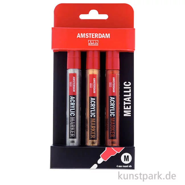 Artikelbild 1 des Artikels “Talens AMSTERDAM Acrylic Marker - Metallic Set 3x4 mm “