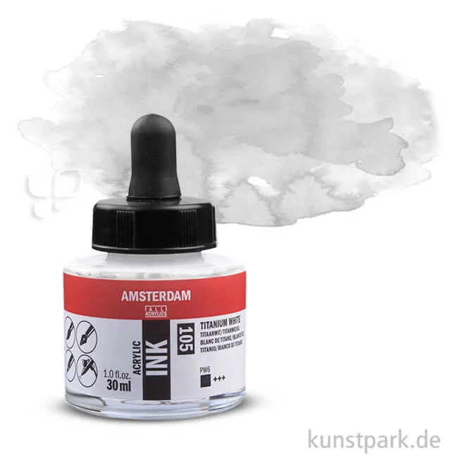 Artikelbild 1 des Artikels “Talens AMSTERDAM Acrylic Ink 30 ml Einzelfarbe | 105 Titanweiß“