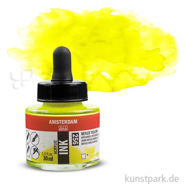 Artikelbild 1 des Artikels “Talens AMSTERDAM Acrylic Ink 30 ml Einzelfarbe | 256 Reflexgelb“